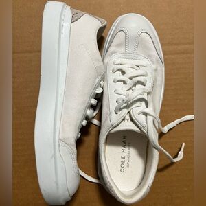 Cole Haan GrandPro Rally Canvas T-Toe sneakers. White with gray, size 7.5B.